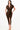 Solid deep V-neck pleats midi dress