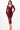 Solid Deep V-Neck Shirring Long Sleeves Midi Dress