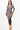 Lace effect print Long Sleeve Midi Dress