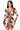 Cow Print Plunge Neck Long Sleeve Mini Dress