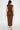 Deep V-Neck Ruched Midi Dress with Metal Accent