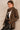 Collarless V-neck blazer with Detachable Scarf