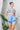 Denim Effect Bra Top and Short Pants Set ONLY