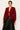 Gold Accent Deep V-Neck Ribbed Cardigan